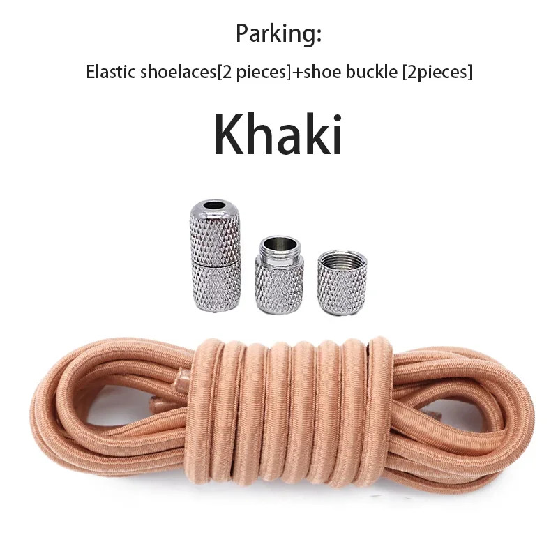 round Elastic Shoelaces for Sneakers No-Tie Tennis Shoe Laces with Rubber Band f
