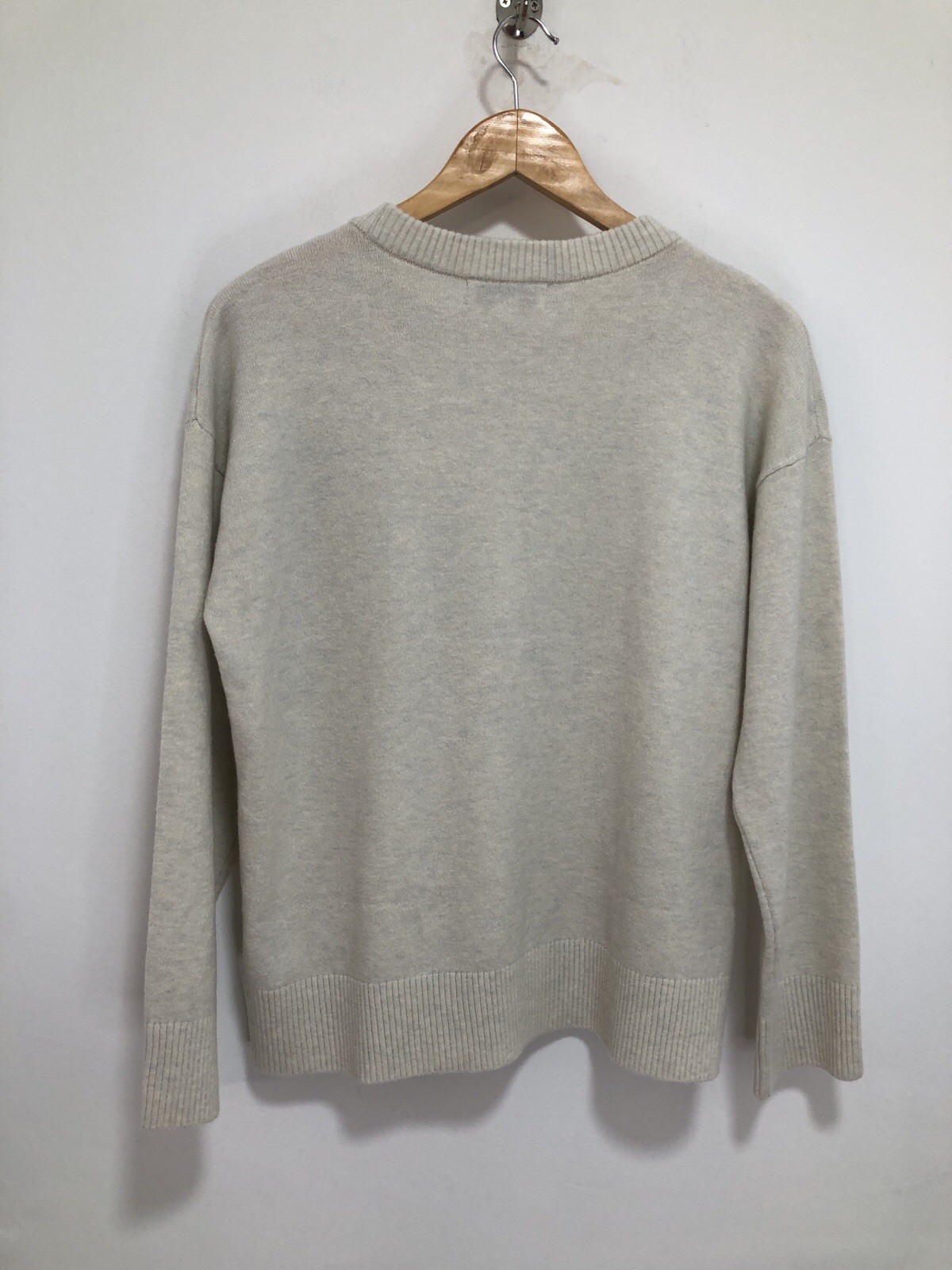 Marks & Spencer Fair Isle Jumper Size Medium Cream Sequin Yoke Soft Cozy Women’s