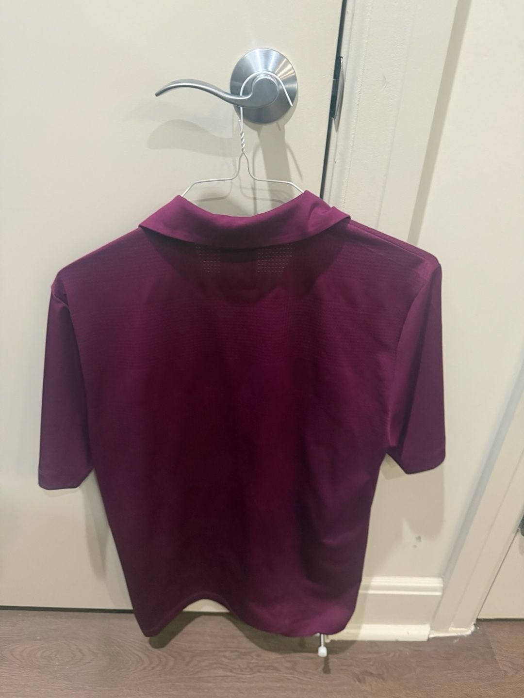 Greg Norman for Tasso Elba RapiVent Burgundy Short Sleeve Quarter-Zip Polo Shirt