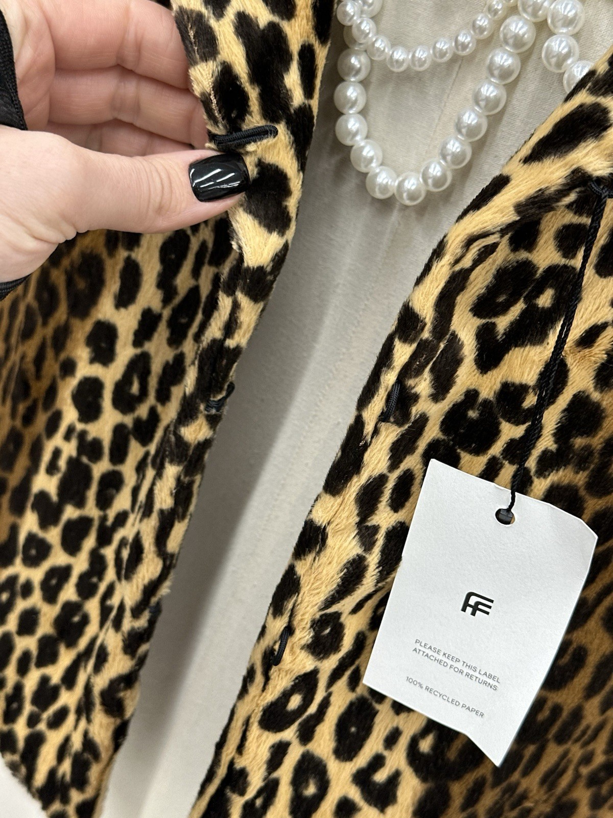 Philosophy di Lorenzo Serafini Leopard Faux Fur Jacket IT44 L NWT Designer