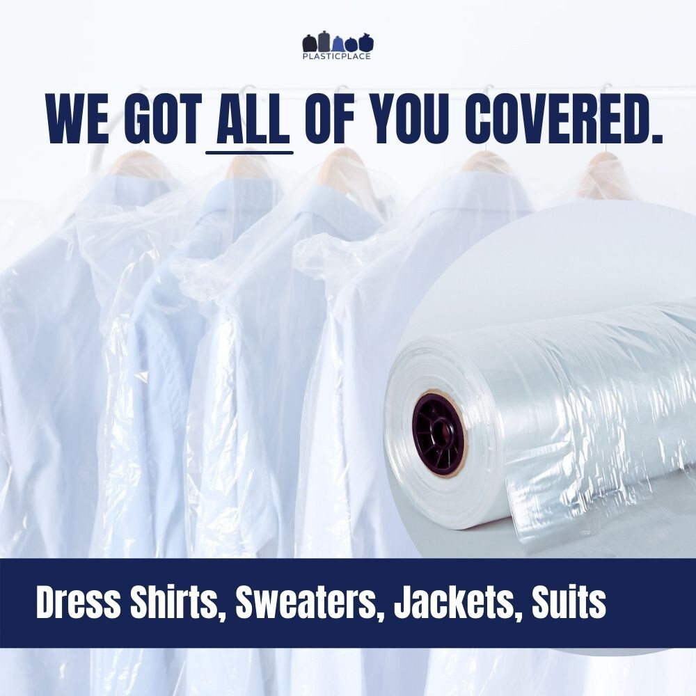 Plasticplace Garment Bags, 21x7x54 – Clear, case of 320 bags