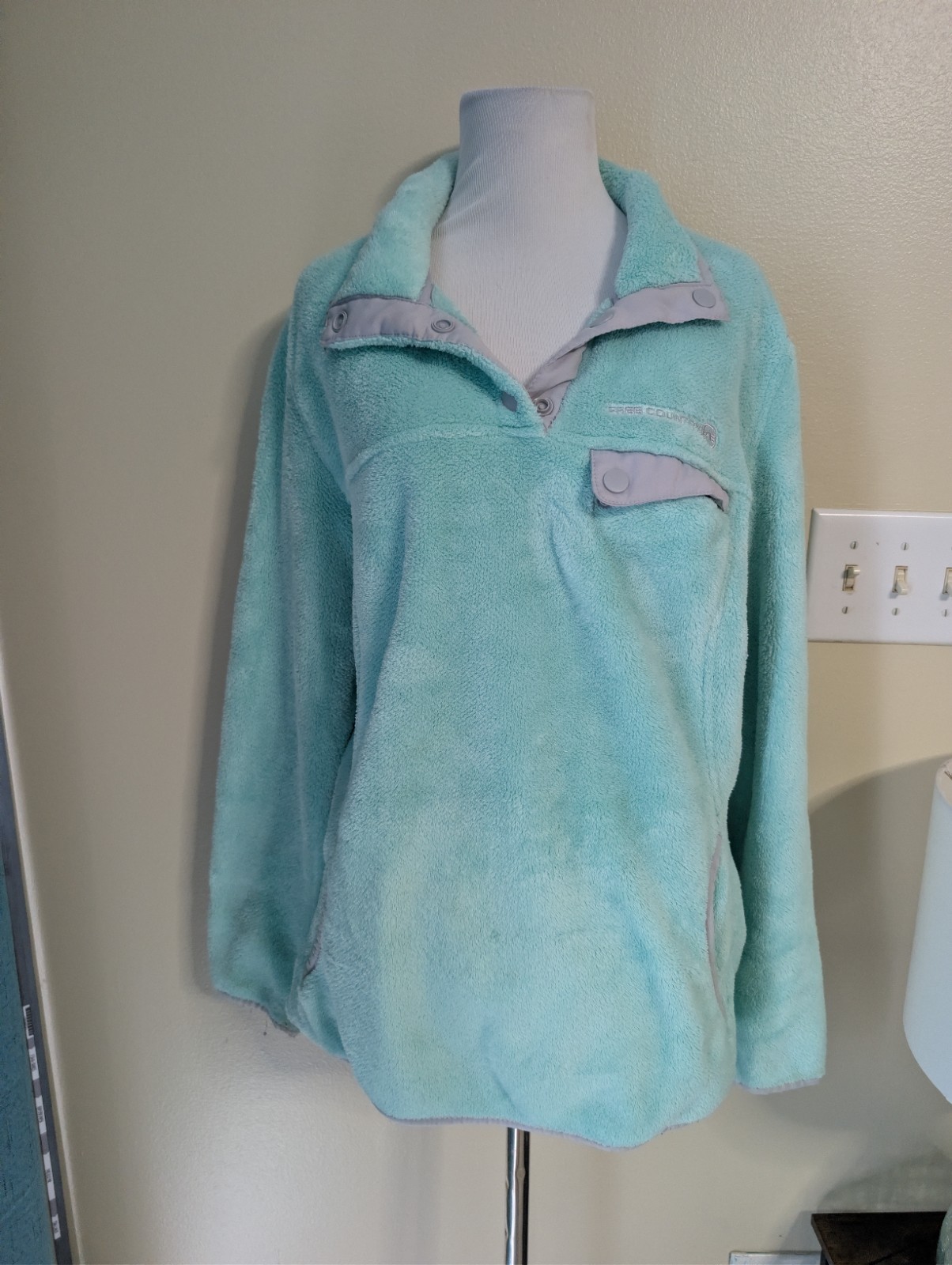 Jacket Free Country 2X Fleece Womens Venture Butter Snap Up Aqua Haze