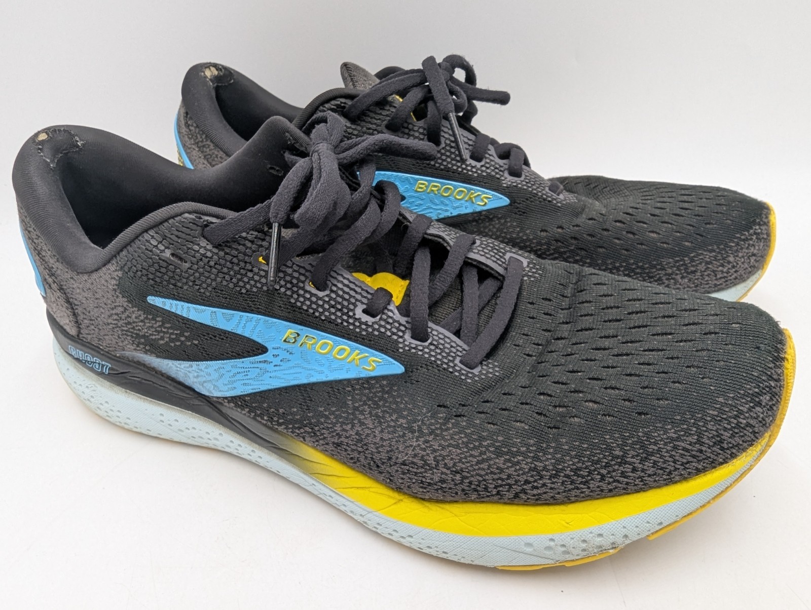 Brooks Ghost 16 Shoes Mens 12 Black Forged Iron Blue Road Race Running Neutral