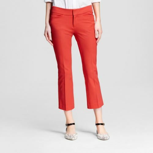 Women’s Kick Flare Ankle Pull On Ponte Pant – Merona – Orange