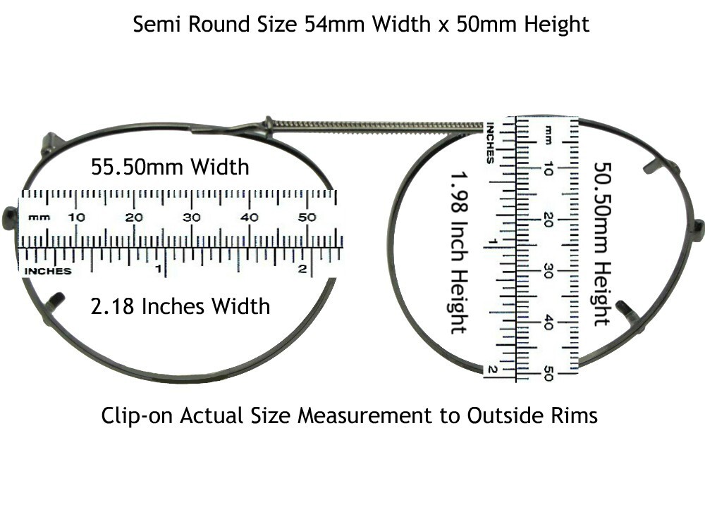 Semi Round Polarized Clip-on Sunglasses