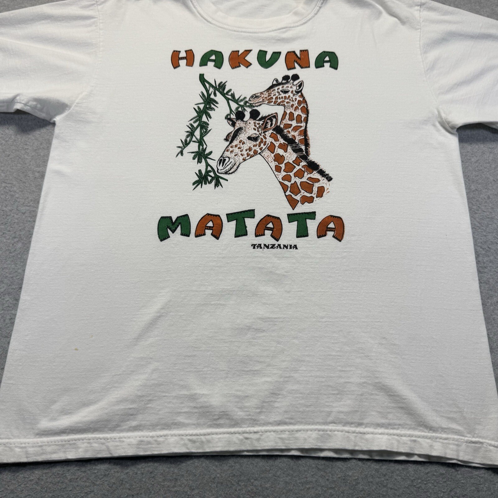 Hakuna Matada Shirt Adult Large White Movie Lion King No Worries Animated Mens