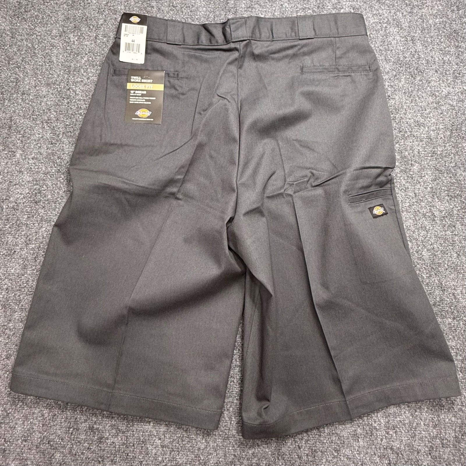 Dickies Mens Twill Work Short Loose Fit 44×15” Charcoal Grey – NWT