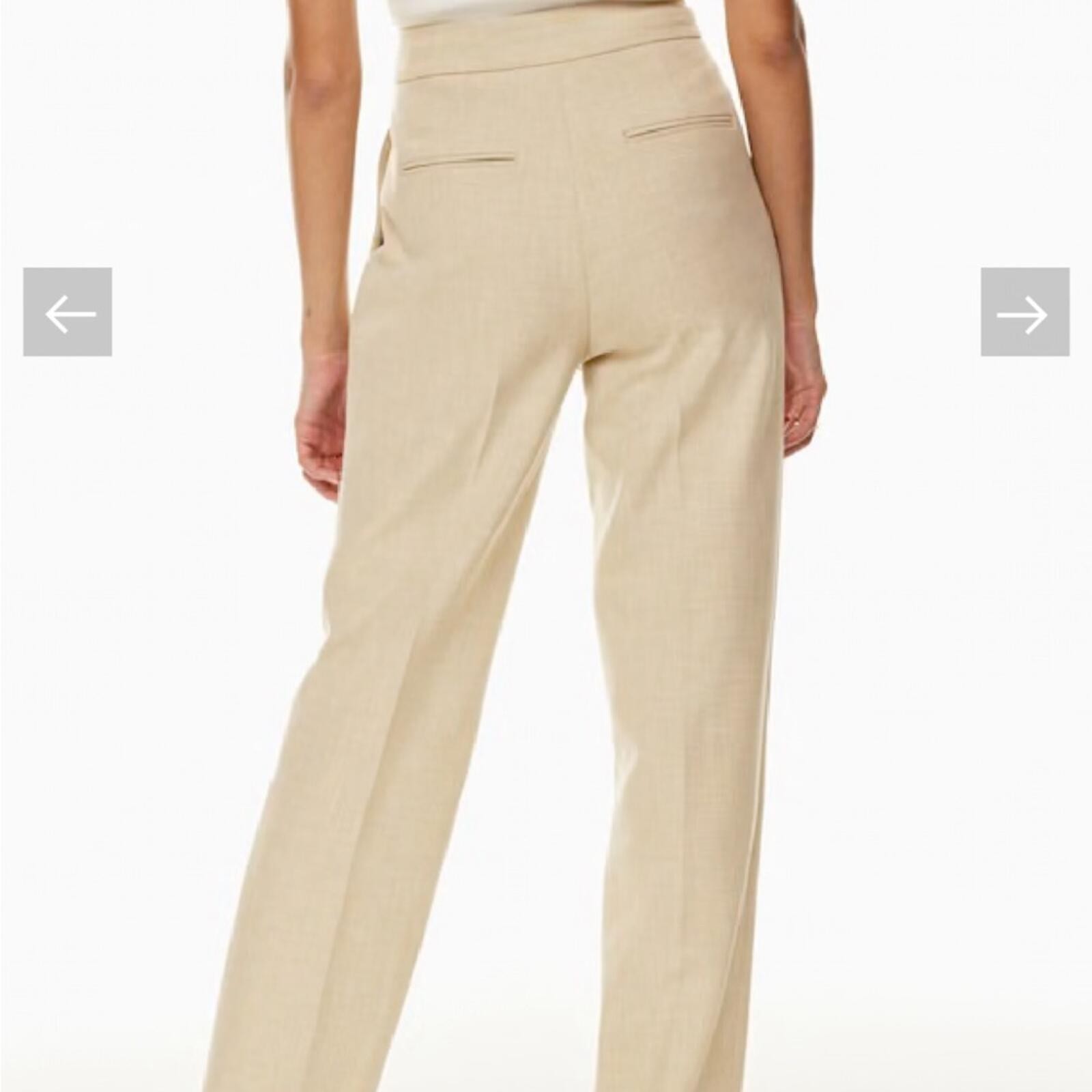 Wilfred Heathered Oat Straight-Leg Trousers Aritzia Size 4