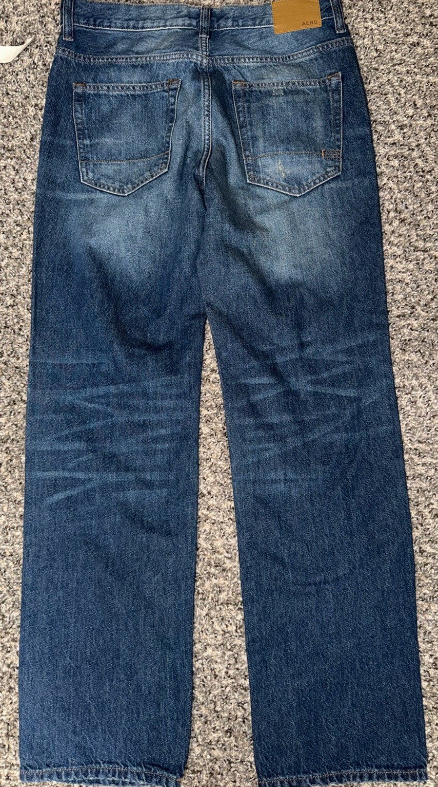 NWT Aéropostale Relaxed Fit Jeans Men’s 29×30 Distressed Medium Wash Denim