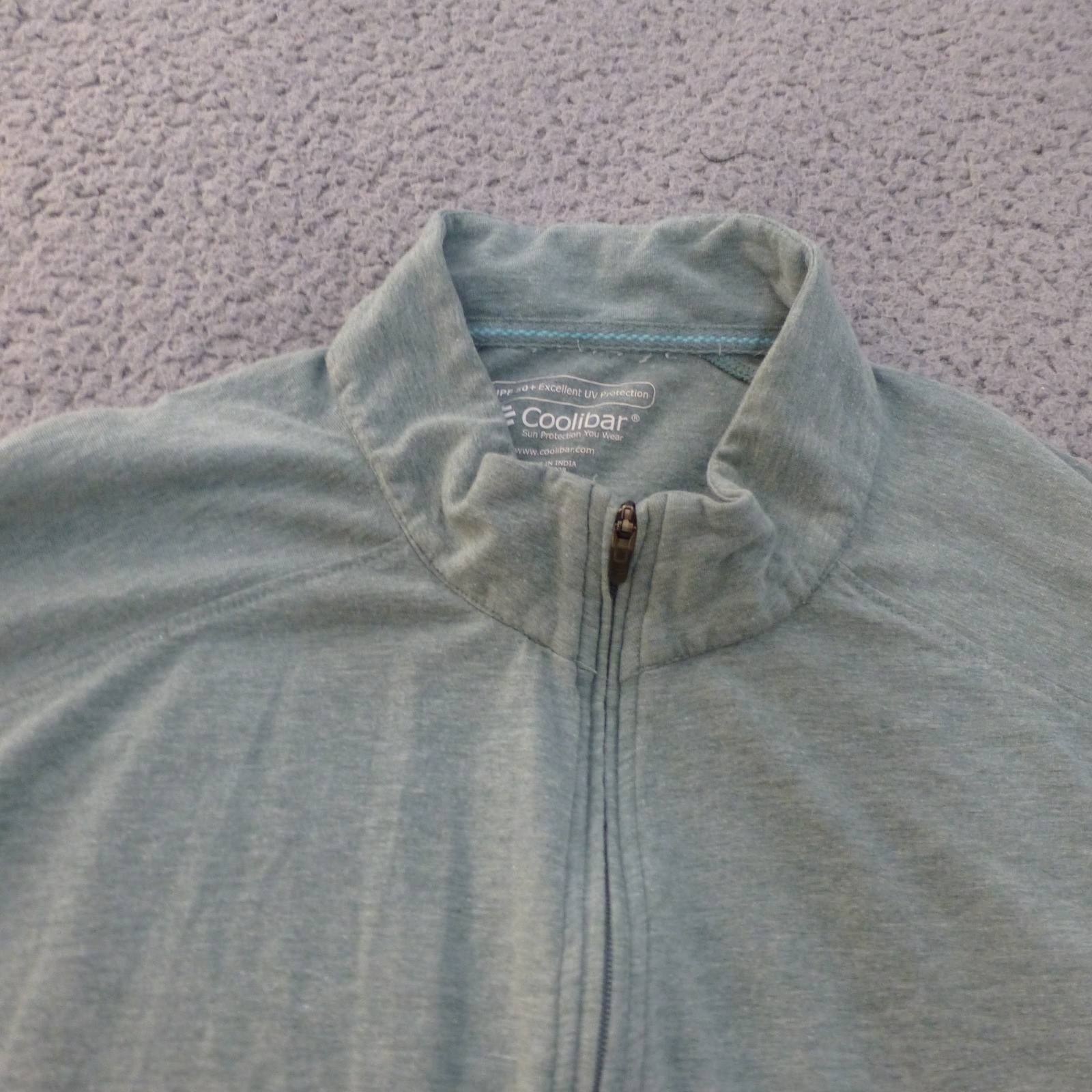 Coolibar Sonora Jacket Mens Medium Green UPF 50+ Bamboo Blend Full Zip