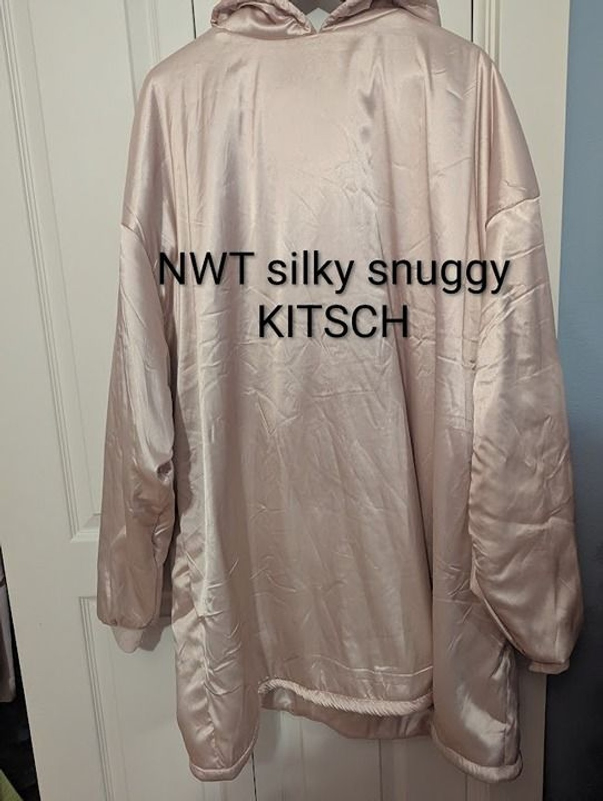 NWT Silky soft snuggie Glazey Kitsch Satin Hoodie