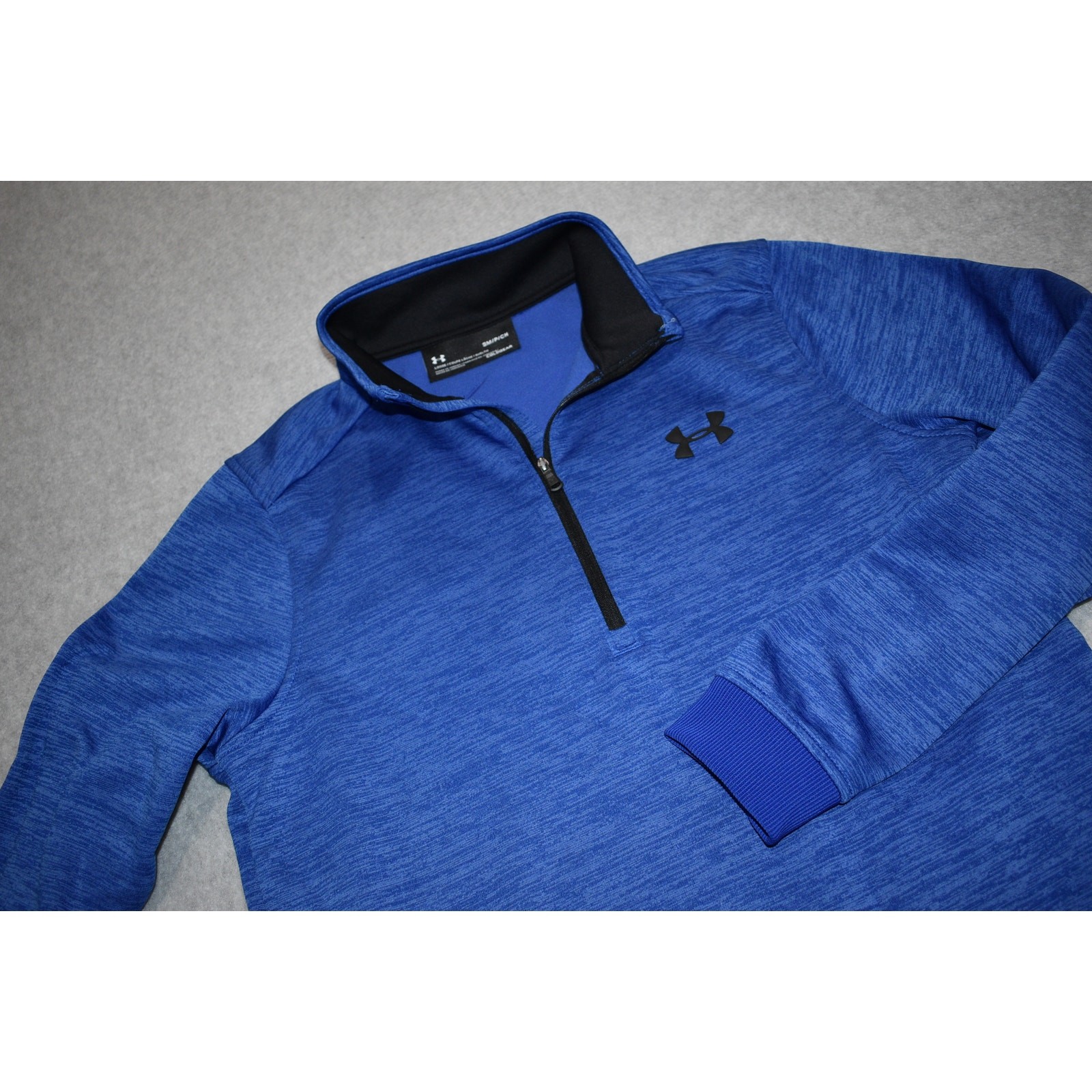 Under Armour Golf Pullover Mens Size Small Loose ColdGear Shirt 1/4 ZIP Blue
