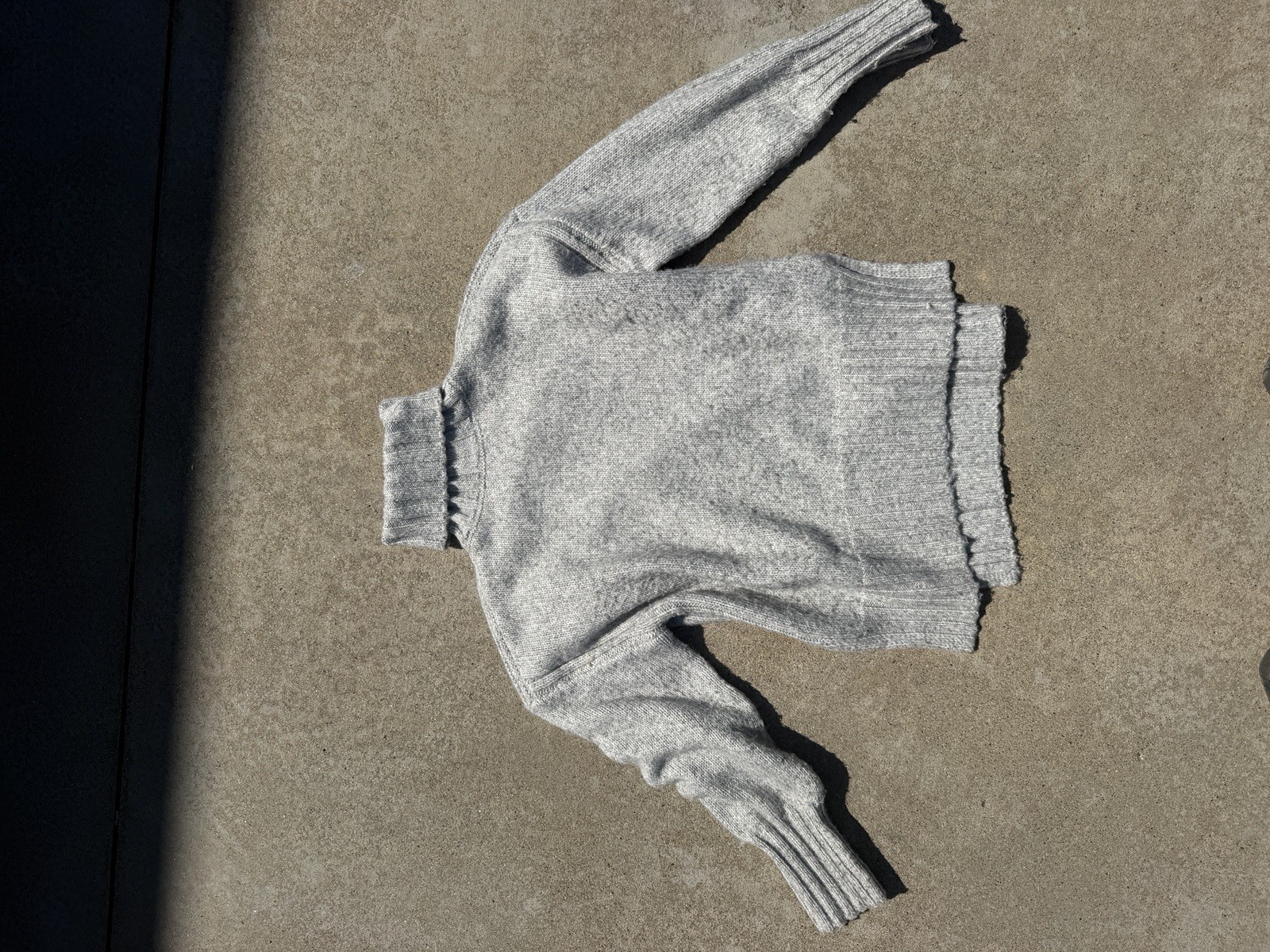 Pink Republic Gray Chunky-Knit Ribbed Turtleneck Pullover Sweater M Raglan