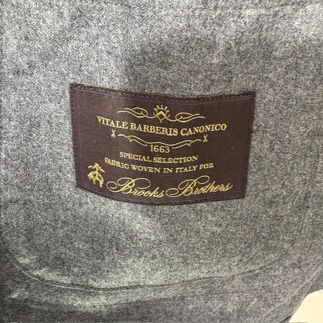 Brooks Brothers Blazer Mens 44R Gray Wool Classic Patch Pocket Vitale Barberis