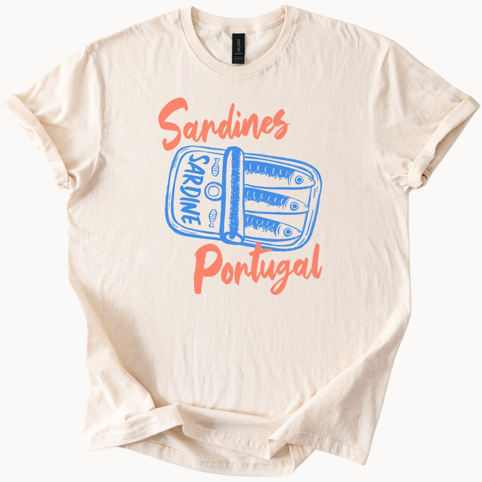 Portugal Sardines T Shirt Canned Fish Graphic Tee Portuguese Food Art Shirt