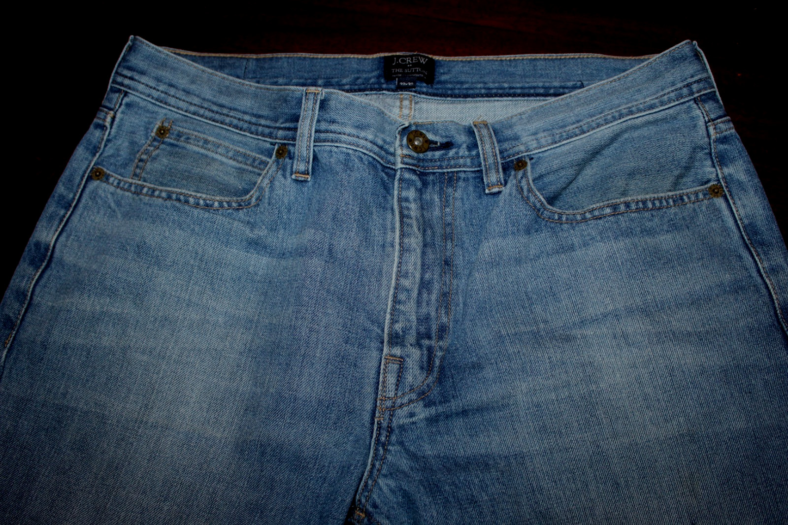 mens J. Crew the sutton straight jeans 32×32 pre-owned medium faded