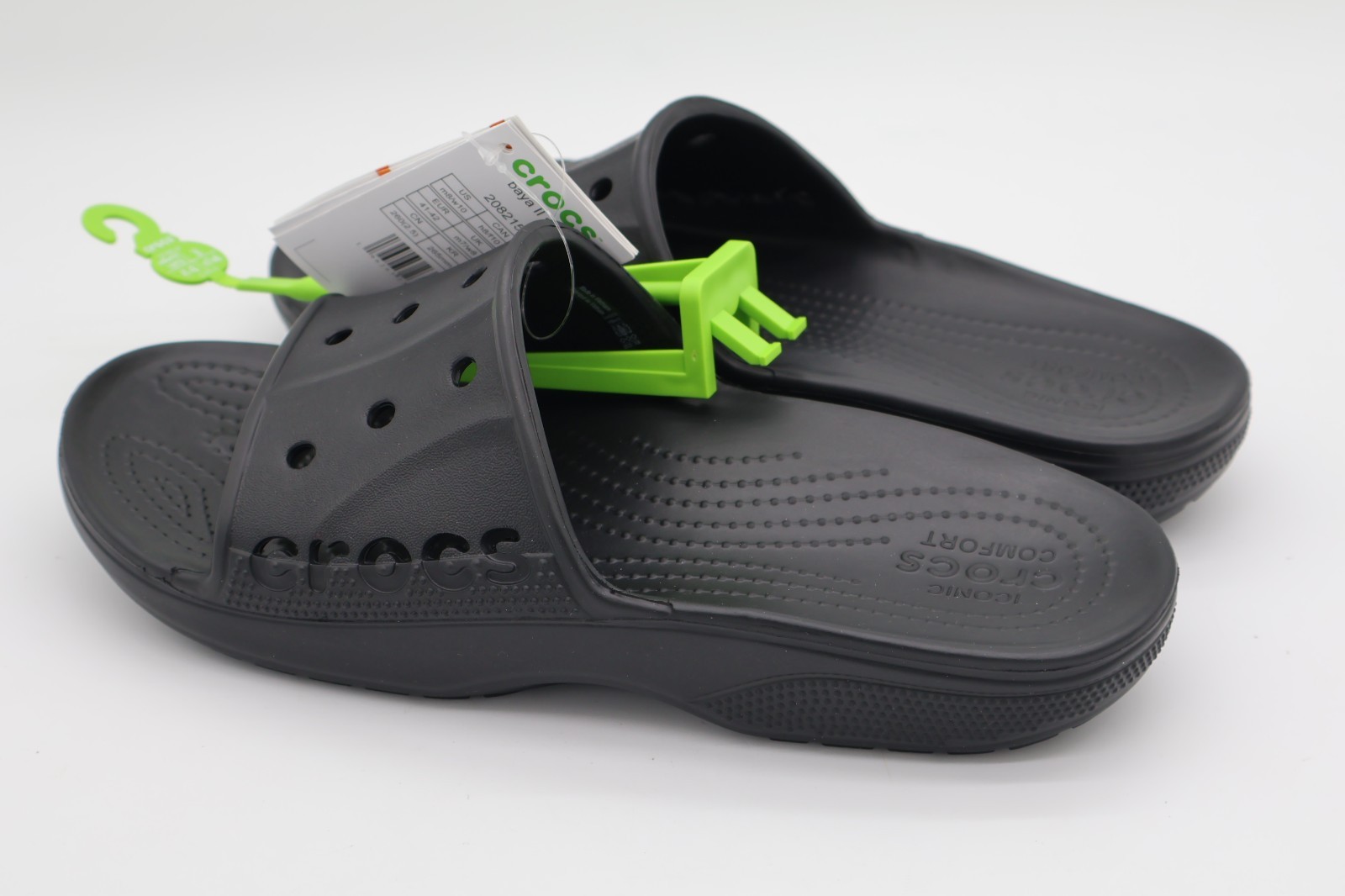 Crocs Adult Baya II Slide Sandals Black Size M8 / W10 NWT