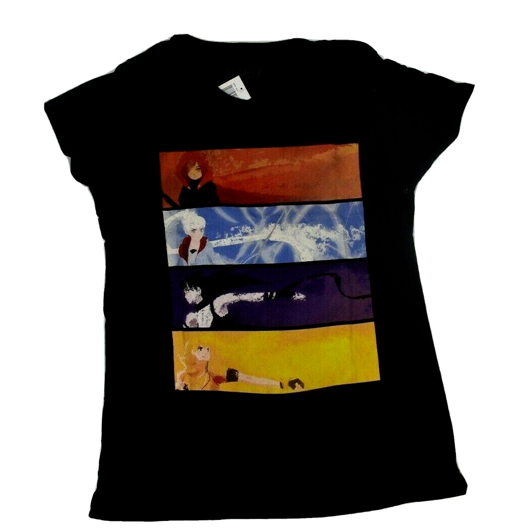 RWBY Juniors Panel Graphic Ruby Rose, Weiss Schnee, Yang Anime Shirt NWT S-XL