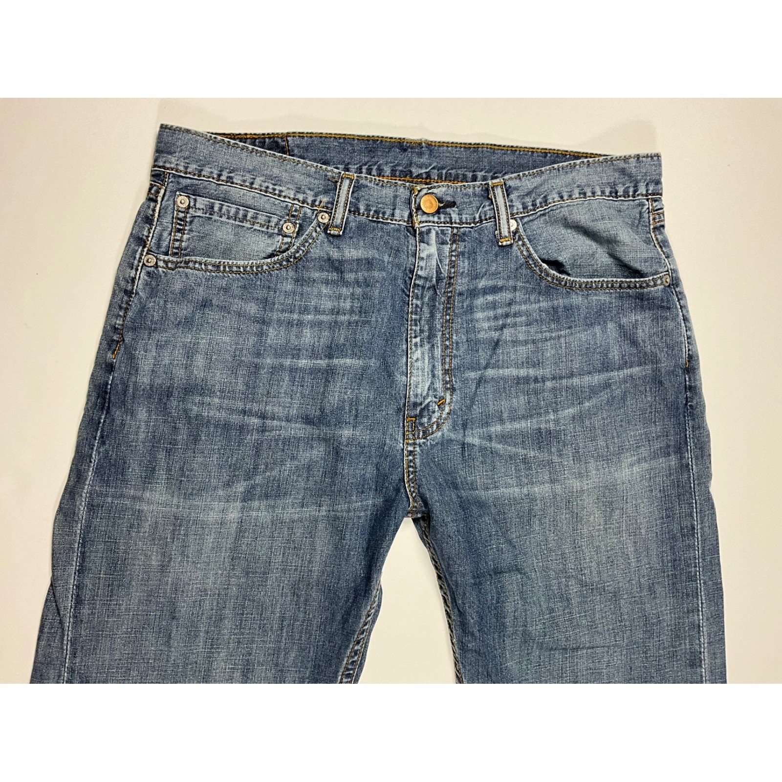 Levis 505 Mens Regular Fit Straight Leg Jeans W36 L32 Classic