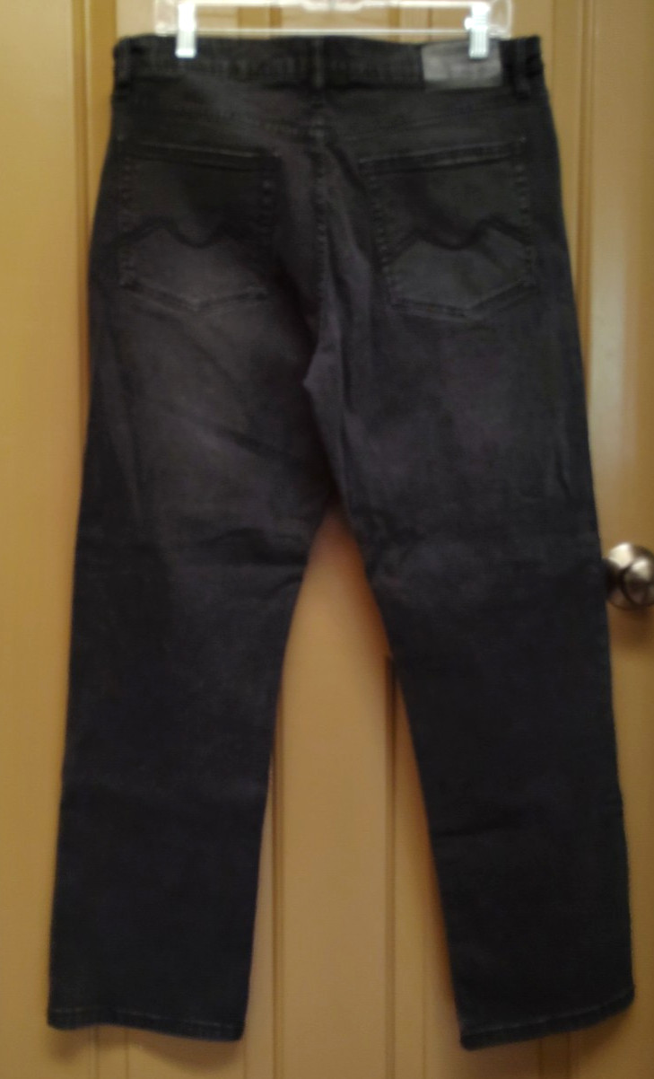 Mens Urban Star Jeans Black Sz 34×30 Relaxed Straight Leg