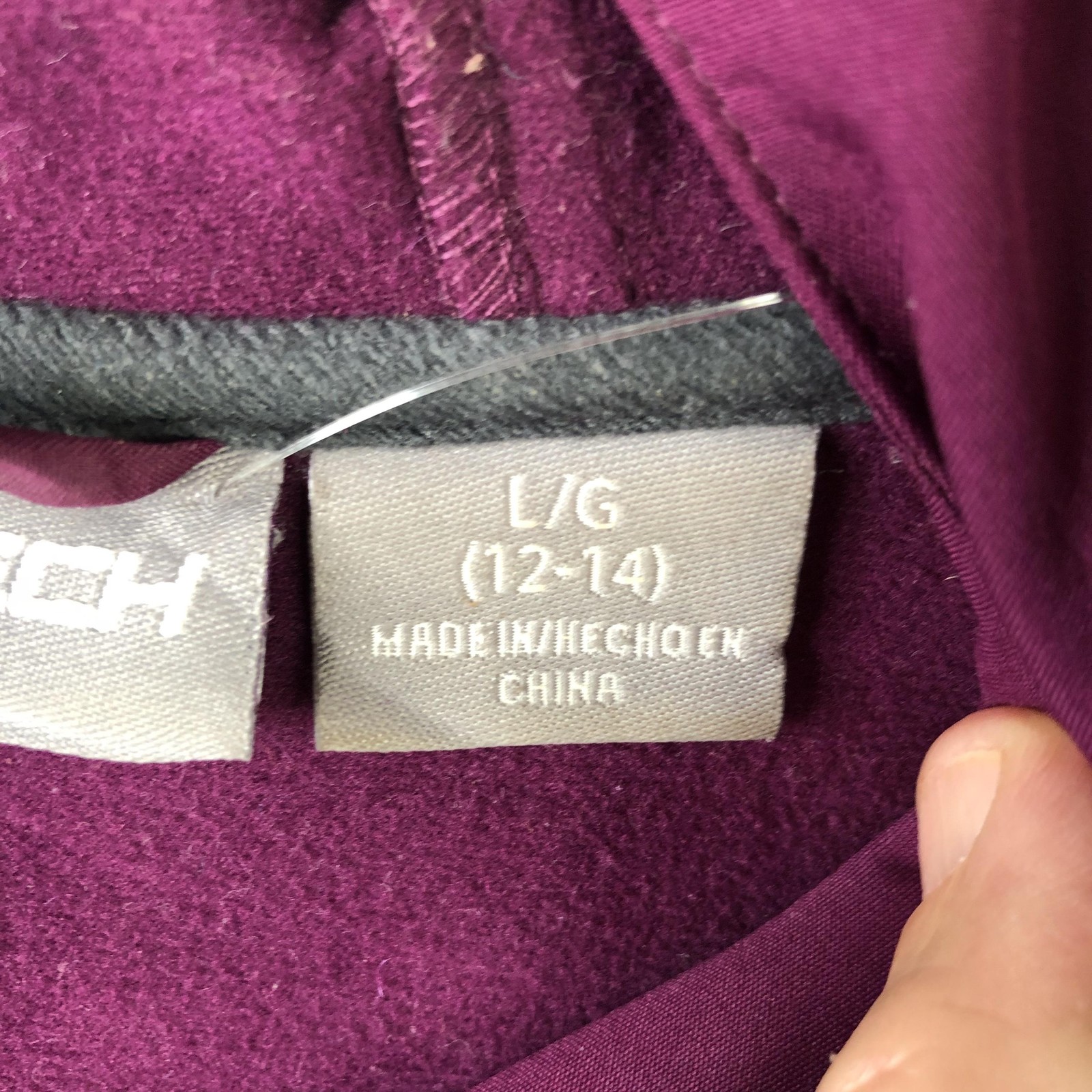 FreeTech Coat Womens L Purple Softshell Hooded Rain Zip Pockets Berry Parfait