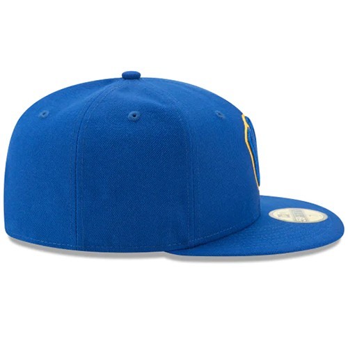 New era Milwaukee Brewers Blue Fitted Hat MLB 2017 Alt Kids Youth Boys Cap
