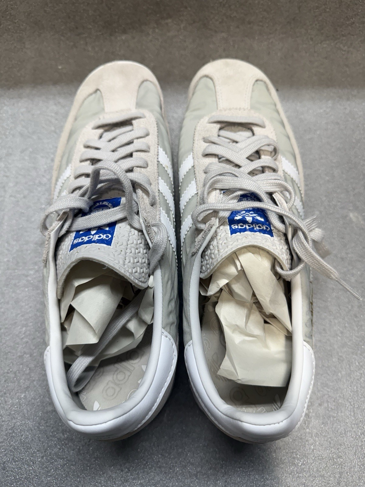 Adidas SL 72 RS sneakers in the “Grey One, Cloud White, Crystal White, US 12