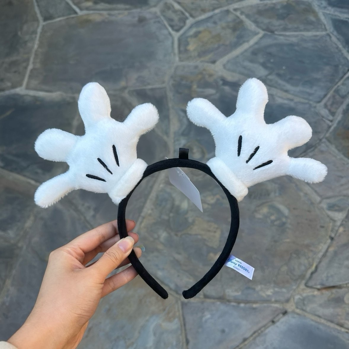 Tokyo Disney sorcerer Mickey Mouse Gloves Ears Headband Disneyland Fantasia new