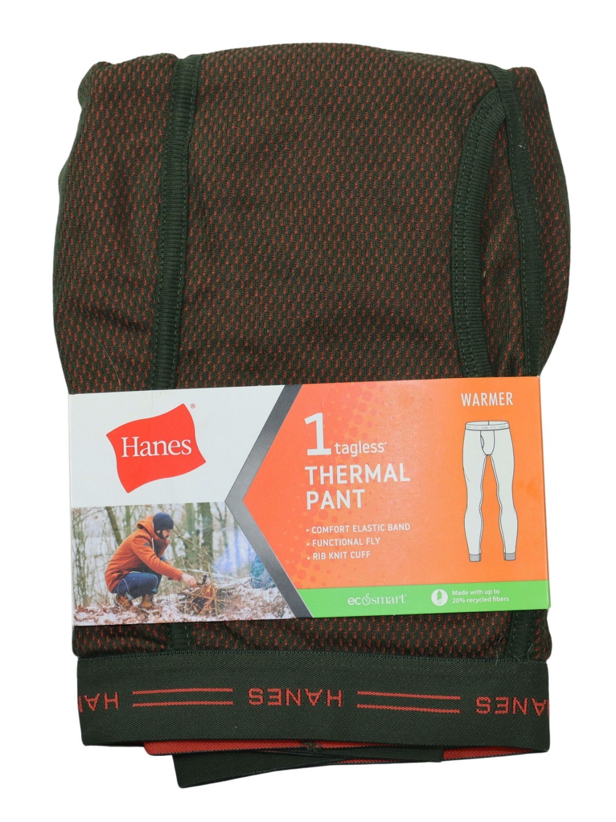 Hanes Tagless Thermal Pant Long Johns Functional Fly Waffle Knit Underwear NWT