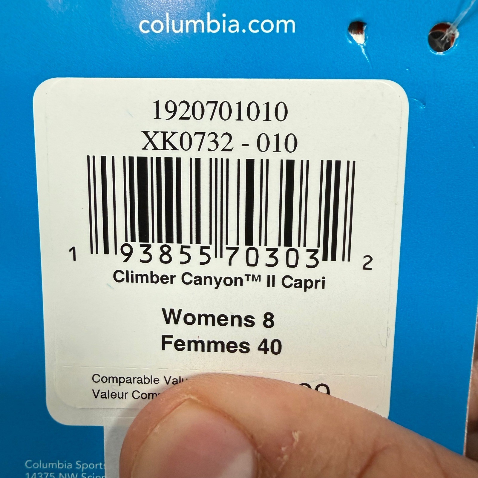 Columbia Climber Canyon II Capri Pants Womens 8 Black Omni-Shade Hiking NEW