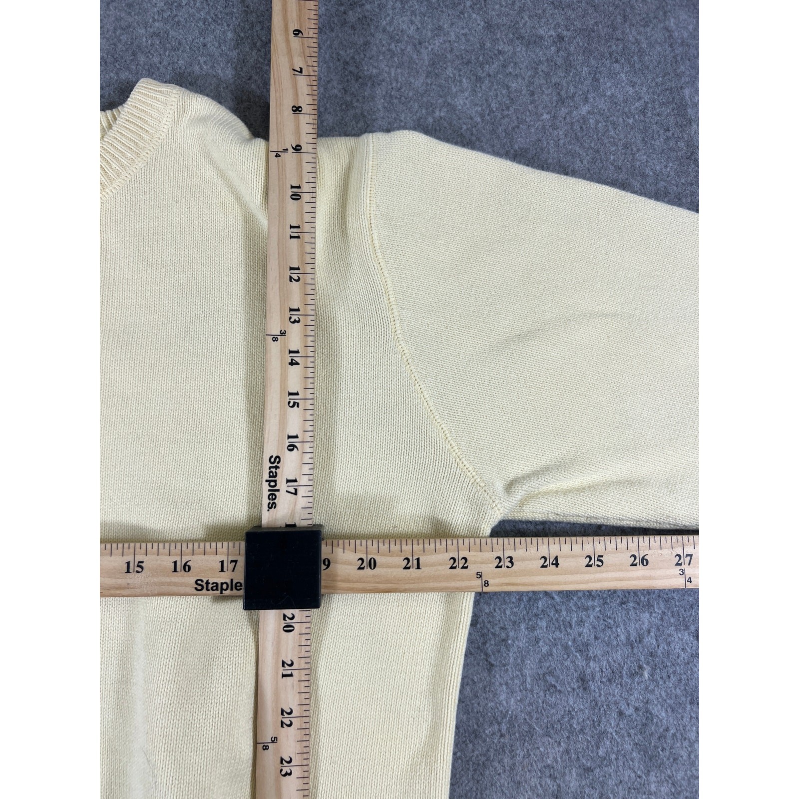 Eddie Bauer Sweater Mens Large Yellow Long Sleeve Minimalist Old Money Outdoor