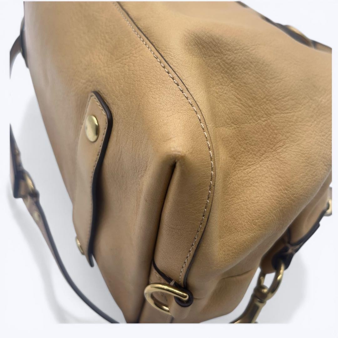 COACH Madison Sabrina 2WAY Shoulder Bag Large Capacity Handbag Beige