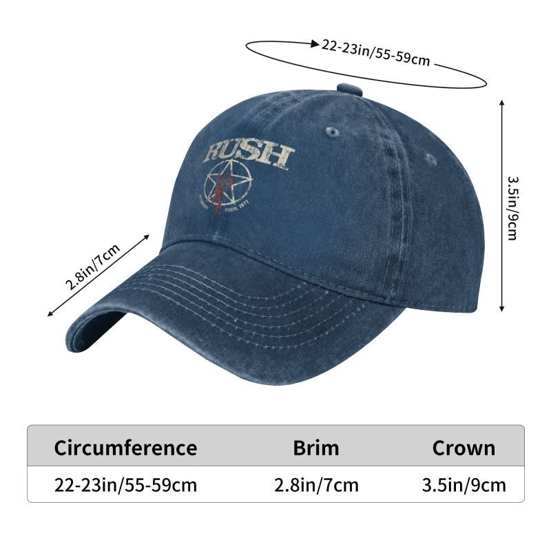Rush Rock Band Printed Unisex Baseball Cap Sunshade Sports Leisure Hat