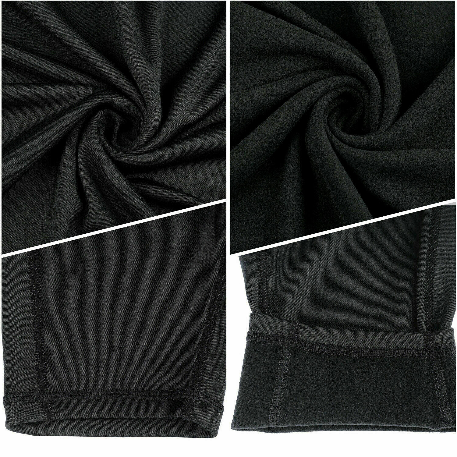 Men Thermal Underwear Long Johns Set with Fleece Warm Top for Ski Fitness Sports