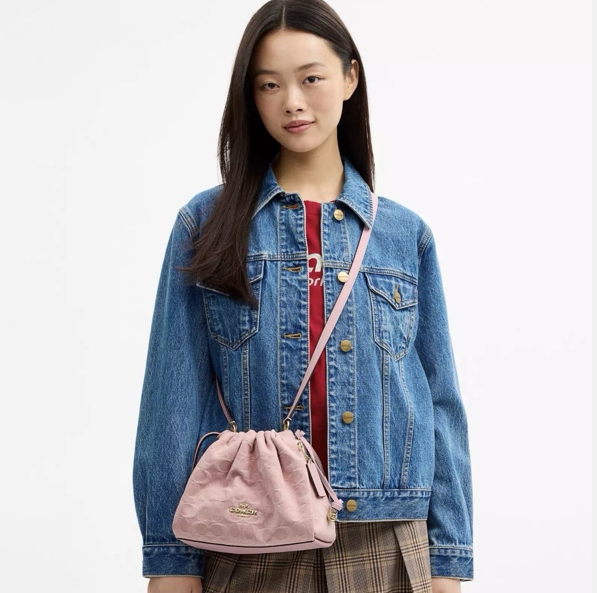 Coach Outlet Faye Drawstring Bag – Signature Denim CFD03 IMNH1