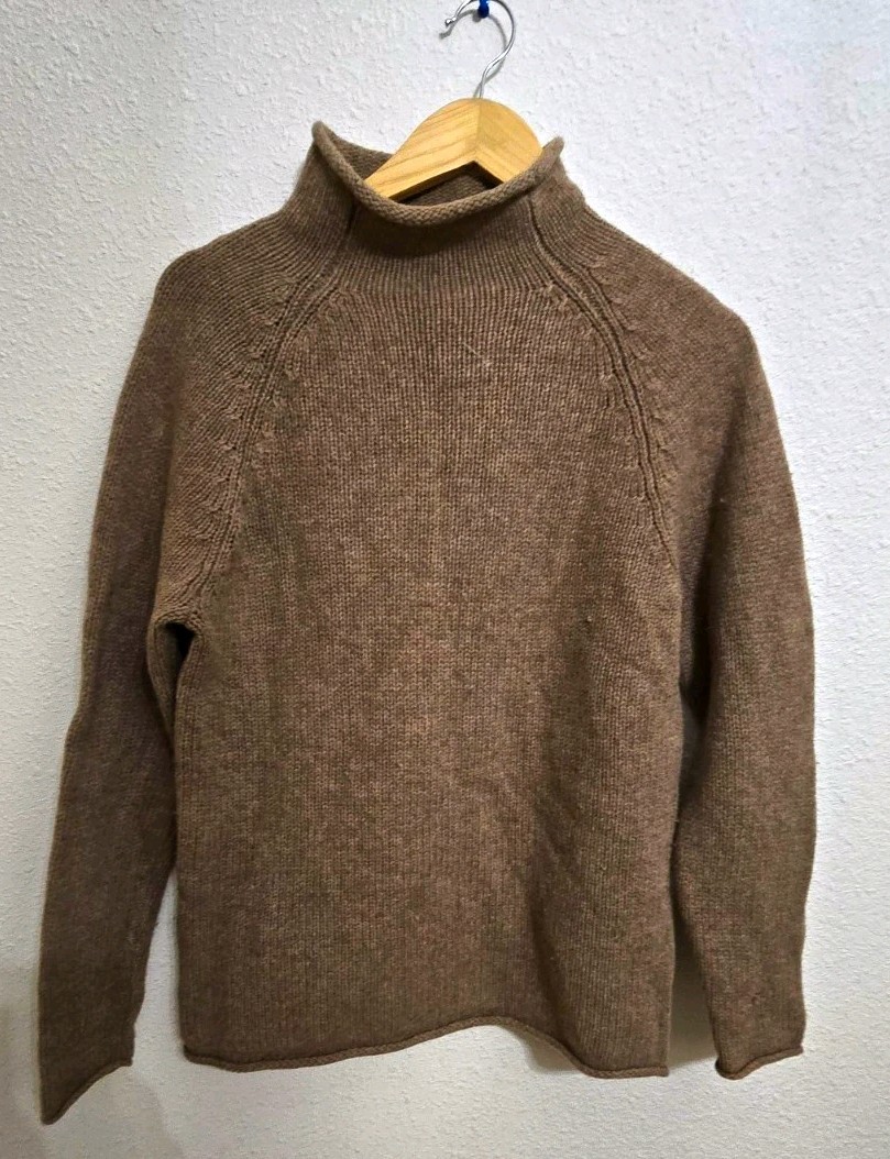 J.CREW Brown 100% Lambswool Knit Turtleneck Pullover Sweater Men’s XS