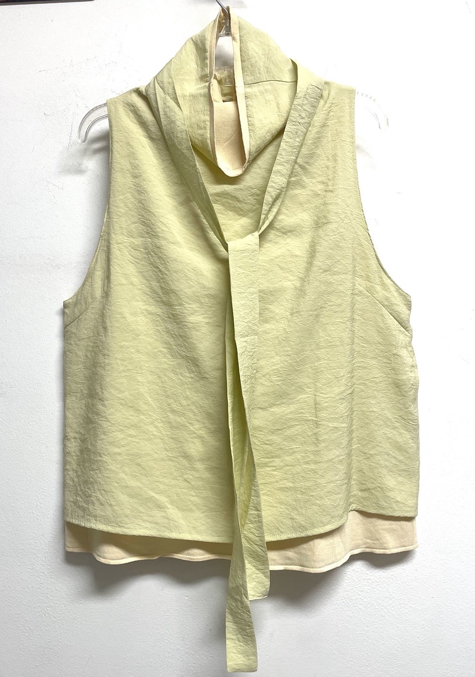 ZARA Apple Green Yellow Contrast Sleeveless Top – NWOT, Women’s Size M