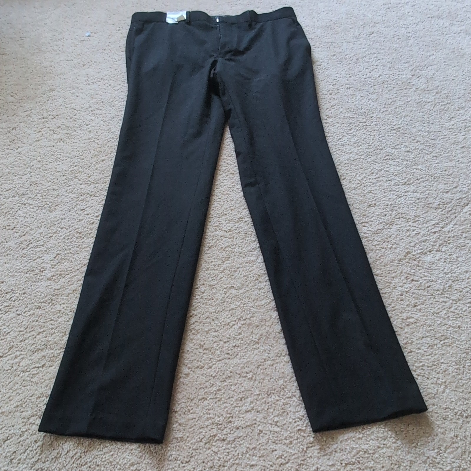 Reaction Kenneth Cole Premium Flex Skinny Fit Dress Pants Black 34×34 Stretch
