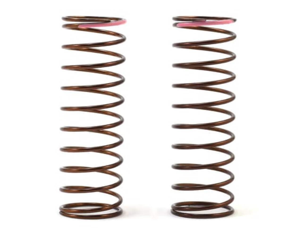TKR7243 – Shock Spring Set (rear, 1.3×11.25, 2.4lb/in, 63mm, pink)