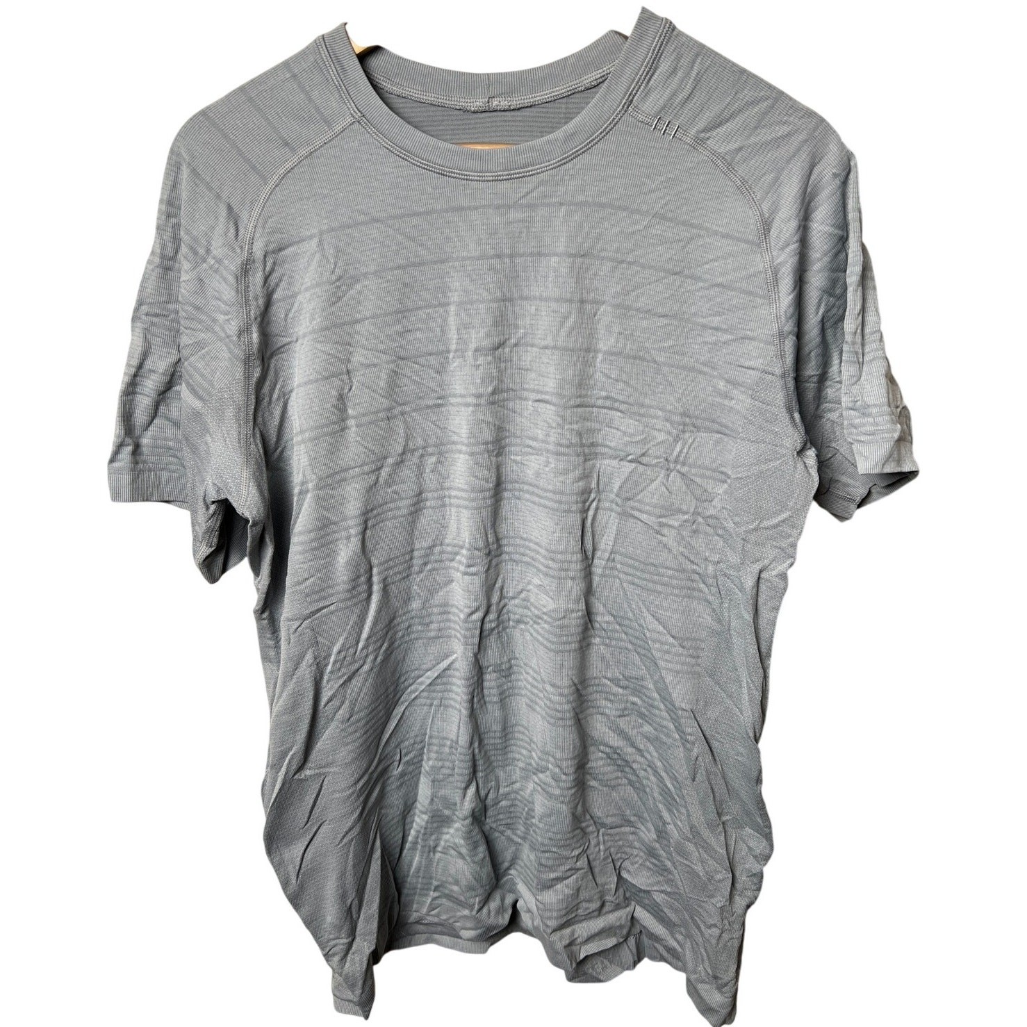 Lululemon Gray Striped Athletic Shirt Men’s *Dimensions In Pictures*