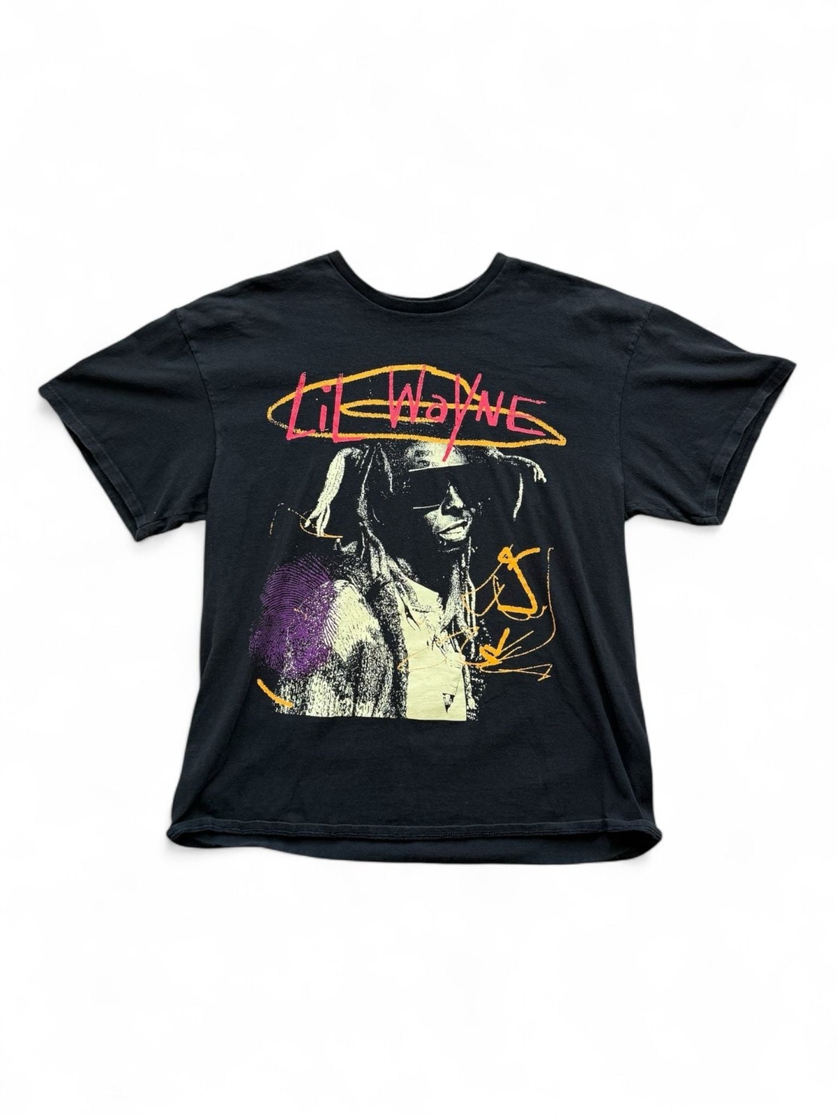 Lil Wayne Graphic T-Shirt Black Size XL