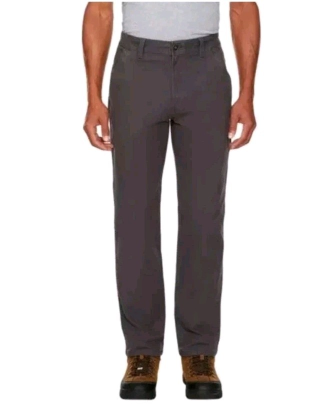 NWT Legendary Outfitters Men’s GRAY Stretch Canvas Pant 38×32