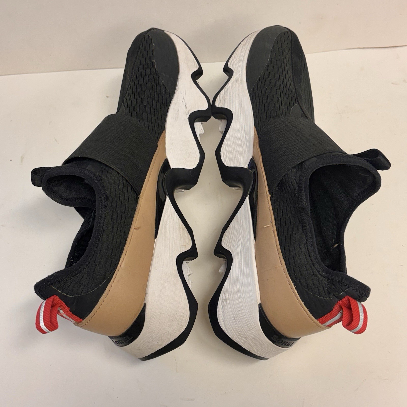 Sorel Kinetic Impact II Strap Sneakers Women’s 10 Black Mesh And Leather