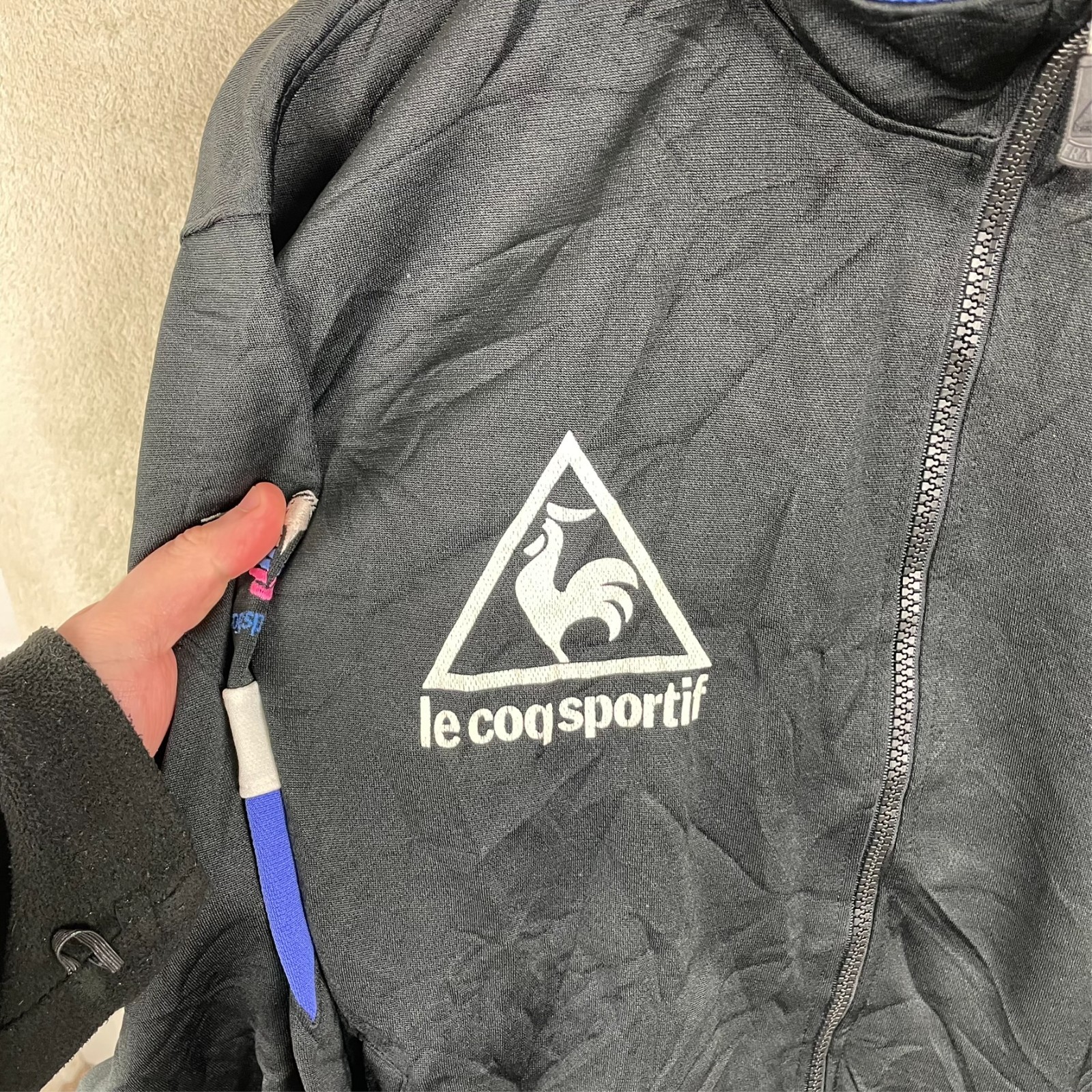 Men’s Vintage 90’s Le Coq Sportif Track Jacket Size M Medium Softshell Retro
