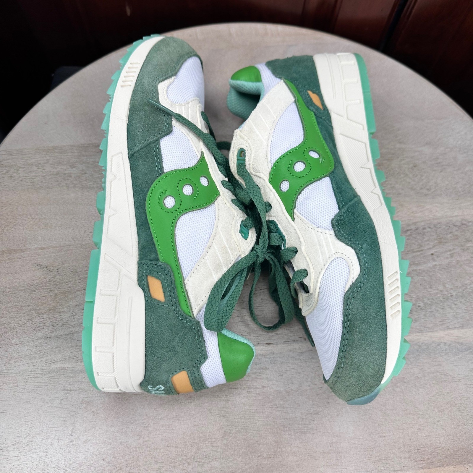 Saucony Shadow 5000 Mens Size 8 Green White Retro Running Sneakers S70769-1