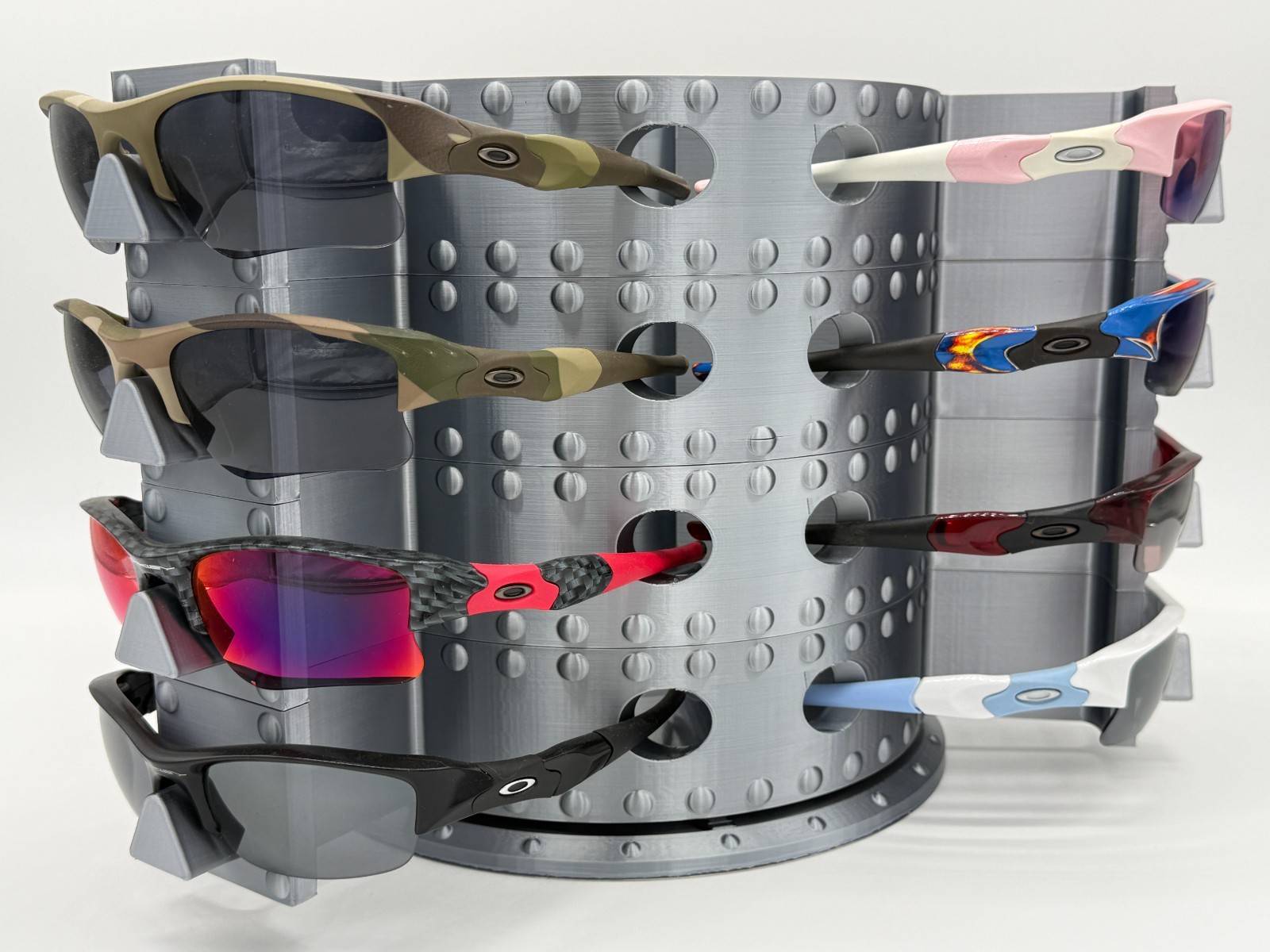 3D Printed Oakley Style Modular Rotating Carousel Sunglasses Stand. CHOOSE COLOR