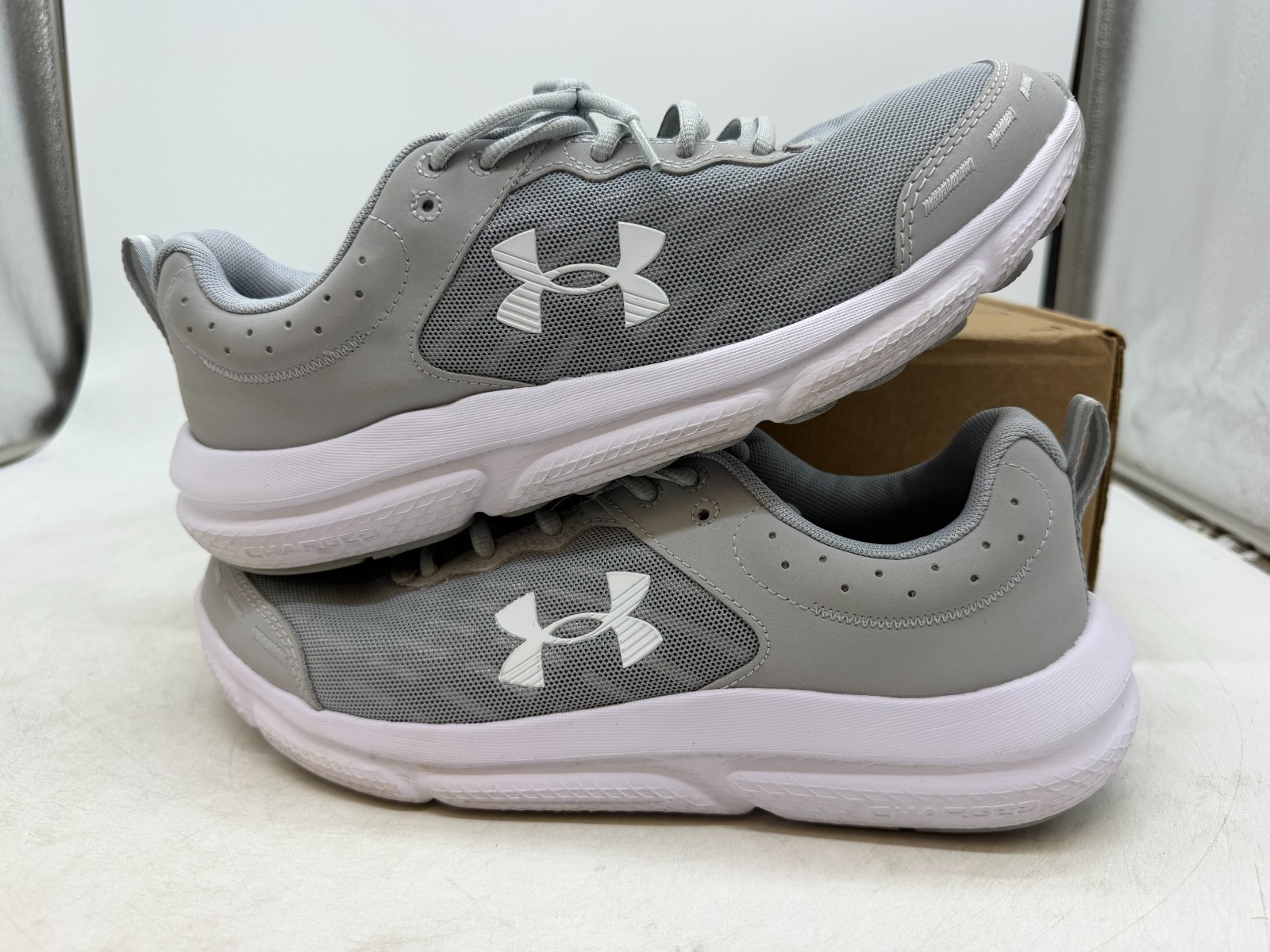 Under Armour Charged Assert 10 Athletic Shoes Men’s Gray Lace Up Low Top – 10.5