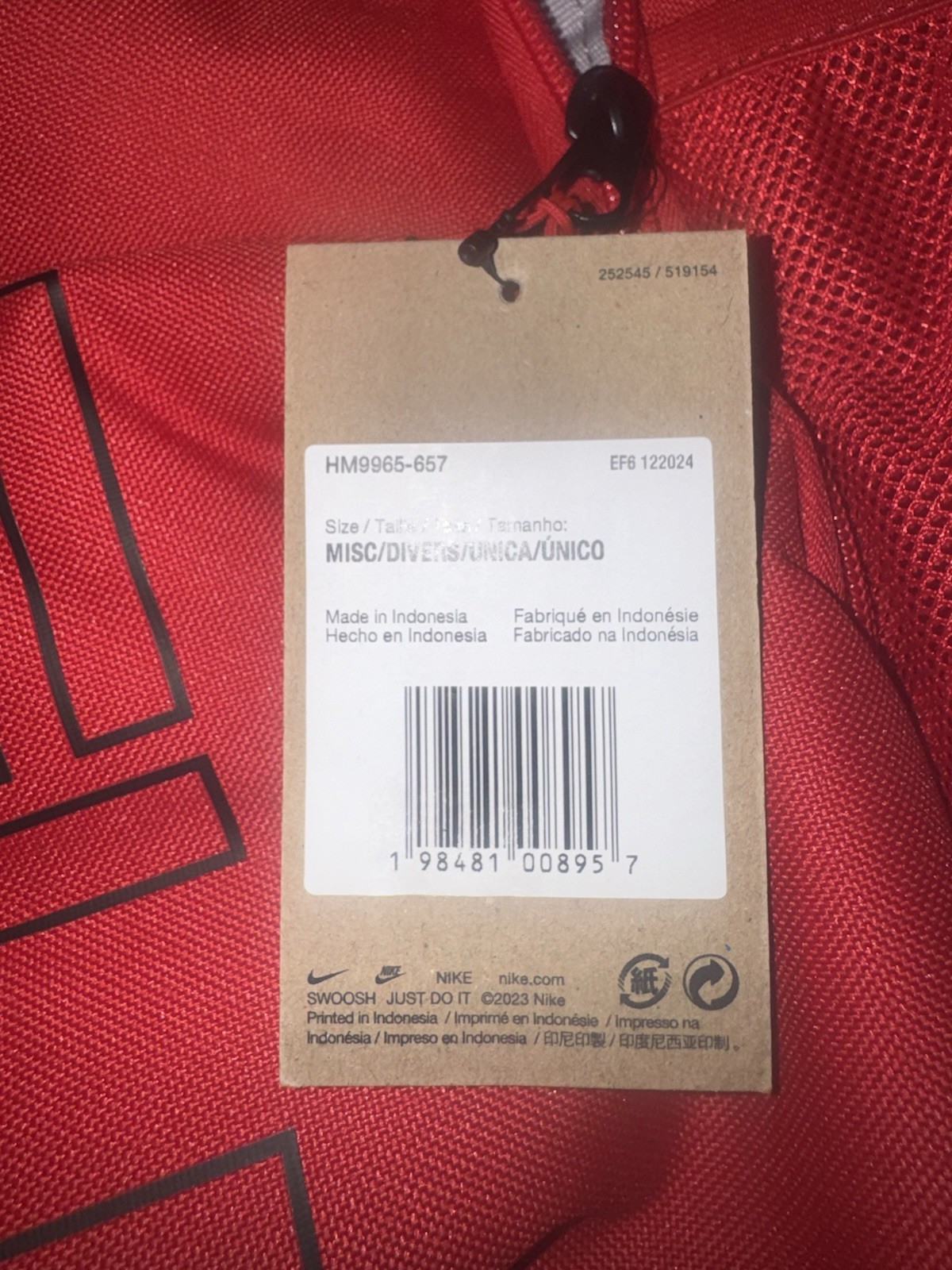 Nike Varsity Elite Backpack (32L) Varsity Red Unisex Backpack HM9965-657 New