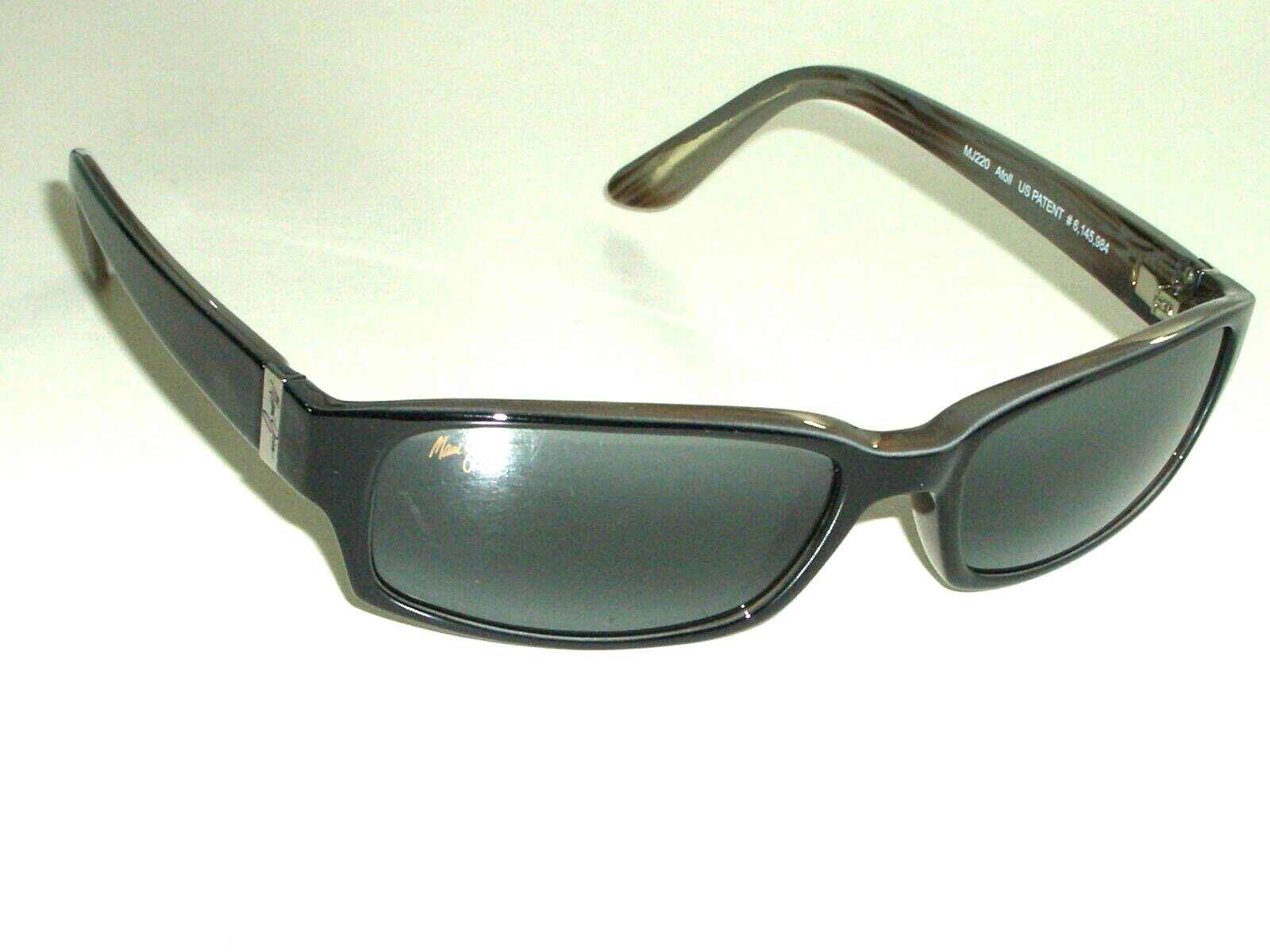 MAUI JIM MJ220 DOUBLE GRADIENT MIRROR SLEEK POLARIZED RECTANGULAR SUNGLASSES