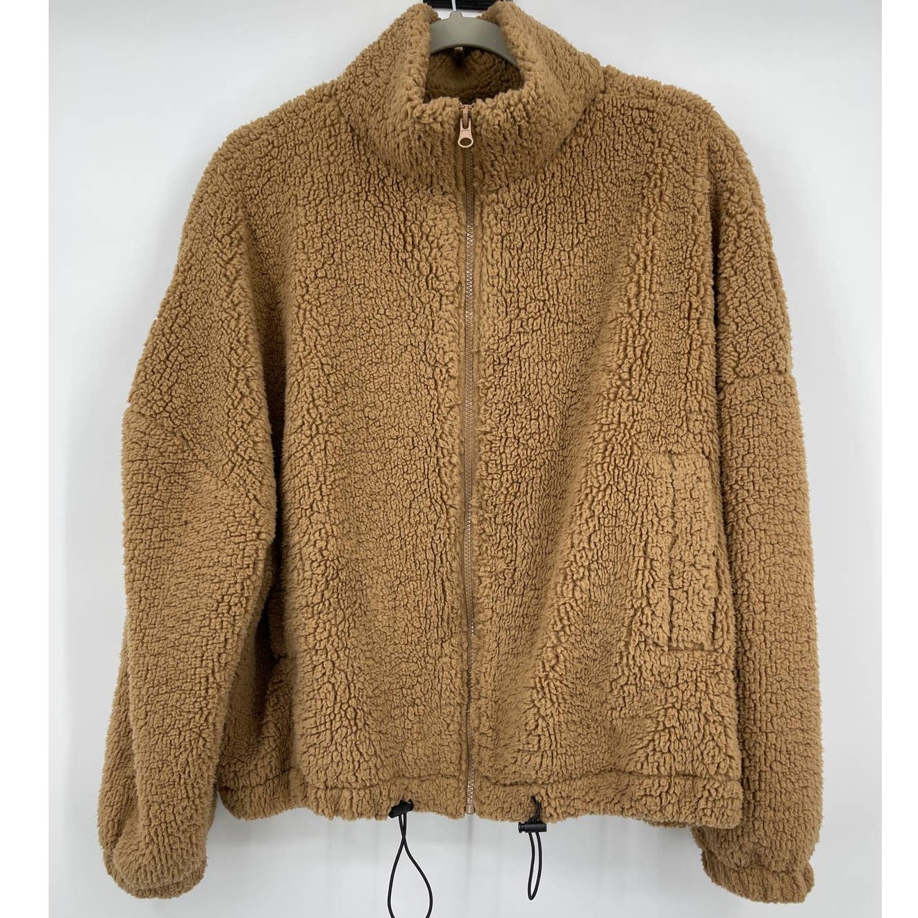 No Boundaries Juniors Brown Full Zipper Sherpa Jacket Size XL